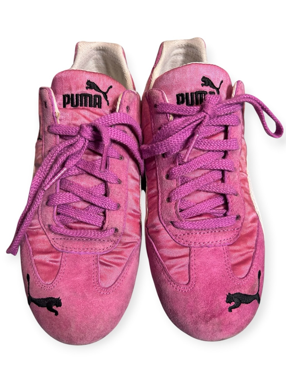 Vintage Puma Speedcat Sneakers - Size 7, Hot Pink/Black/White